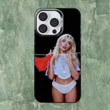 Funda de Teléfono Hot Singer S-Sabrina Carpenters para 17,16,15,14,13,12,11,Pro,MAX Cubierta Negra Mate a Prueba de Golpes - z3 - Ver 10