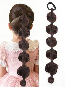 1pc Kids Synthetic Braided Hair 18inch Braids Ponytail Hair Hairstyle Braids Cute Hip Hop Ponytail For Girls
