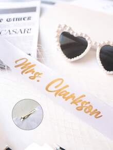Personalized Heart-Shaped Pearl Fashion Glasses, Two Custom Pairs Of Black And White Pearl Heart-Shaped Fashion Glasses, Personalized Bridal And Groom Fashion Glasses, Bridesmaid And Groomsmen Fashion Glasses, Wedding Decoration Glasses, Novelty Women'S Heart-Shaped Fashion Glasses For Parties, Vintage Heart-Shaped Fashion Glasses - Multicolor - View 8