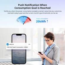 POWR316D,SONOFF WiFi Smart Power Meter Switch 16A, Smart Switch With Power And Energy Monitoring For Smart Home Automation, Works With Alexa, Support Remote Control From EWelink APP, Store The Power Consumption Data,Overload Protection,Smart Home Control.