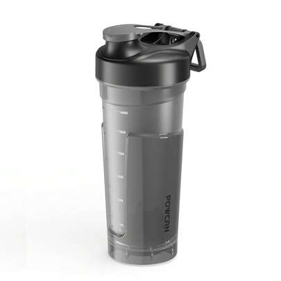 Vaso mezclador de proteínas para entrenamiento físico de 26 oz, vaso mezclador con bola mezcladora, diseño a prueba de fugas, asa portátil, adecuado para deportes al aire libre y gimnasio