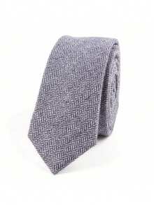 Vintage britischer Stil einfarbige Wollkrawatte, lässig-geschäftliche Schwarz- & Kaffeefarben-Krawatte, lässiges Anzug-Accessoire, Herbst/Winter