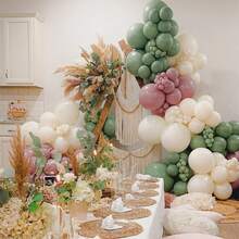 16 件复古粉色和绿色气球，金属金色，五彩纸屑乳胶气球适用于复活节、丛林、圣诞节、花卉、仙女、男孩、女孩、儿童生日、婴儿洗礼派对装饰 - 彩色 - 查看 4