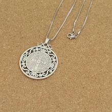 1pc Saint Benedict Medal Necklace Alloy Christian Sacramental Medal Catholic Gift For Men Women A-483d - 1pc - 查看 8