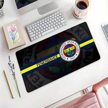 1 件费内巴切足球俱乐部官方鼠标垫 - 游戏和办公桌垫，带有赞助商标志（成立于 1907 年），采用绿/红/黄球队配色 - 高密度聚酯纤维表面，橡胶底座，适用于电脑、笔记本电脑和工作空间 - 是送给球员和球迷的理想足球迷礼物 - 长方形设计，醒目的品牌标识和耐用的聚酯纤维确保鼠标移动顺畅，是工作场所装饰的完美之选 - 彩色 - 查看 4