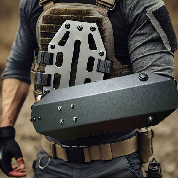 1pc High-Strength Aluminum Alloy Tactical Training Arm Shield, Handheld Compact Protective Shield, Ergonomically Designed, Outdoor Hiking