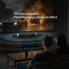 HP Compatible Wired/Wireless Speaker With 360-Degree Surround Sound And RGB Lighting Effects, Teardrop Shape For Enhanced Sound Transmission - Black - View 10