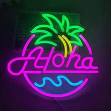 1 件装霓虹灯 LED 灯标志，带钉子、链条和挂钩，适用于酒吧、房间、派对、俱乐部的墙壁装饰 - 多色 - 查看 13