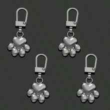 5/10/20pcs Dog Paw Metal Zipper Pulls, DIY Replacement Keychain Suitable For Luggage, Wallets, Jackets, Backpacks, Etc. - Multicolor - View 9