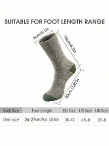 5 Pairs Men's Socks, Soft & Warm Winter Casual Socks, Suitable For Indoor And Outdoor, Hiking