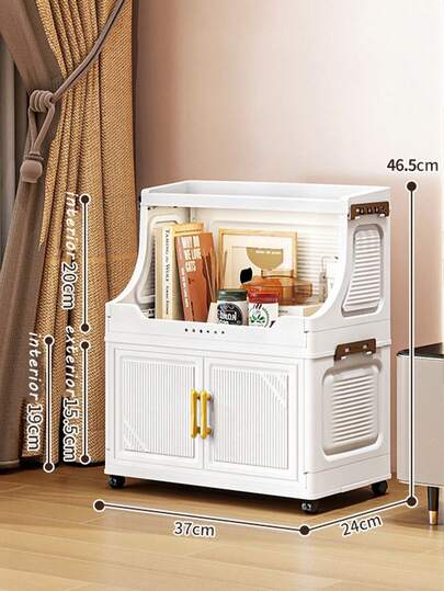 可折叠收纳柜多层折叠塑料柜家用大容量收纳零食杂物衣服玩具