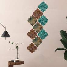 SURELIFE 1pc Islamic Muslim Mosaic Retro Art Mural Wallpaper Cabinets Wardrobe Door Bedroom Living Room Home Decor Waterproof Peel And Stick Wall Paper Wall Stickers Wall Decor Room Decor Wallpaper Peel And Stick