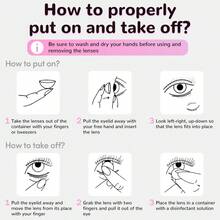 UYAAI 1副绿色一次性彩色隐形眼镜，14.2mm，自然瞳孔，时尚美观，适合日常佩戴、派对或角色扮演 - 綠色 - 查看 5