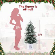 Mini árbol de Navidad de 3 pies con 78 luces LED blancas cálidas de alta calidad, 8 modos de árbol de pino de Navidad para decoración de Navidad, decoración de fiestas, hogar, oficina, base de alce - Verde - Ver 18