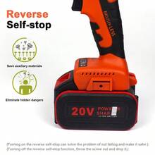 1/2" Cordless Electric Impact Wrench 520Nm Power Driver Tool Set W/ 1 Battery US - 預設 - 查看 11