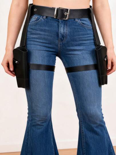 Unisex Gun Holster, Adventurer Spy Lara Costume Belt, Accessory Halloween Cosplay Prop