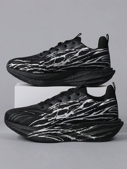 Men's Outdoor Carbon Board Sports Shoes, Lightweight Shoes, Couples Shoes, Suitable For Competitions, Jogging Shoes, Training, Marathon, Speed Running Shoes; Women's Sports Shoes, Track And Field Competition Shoes, Women's Road Running Shoes, Mesh Breathable Shoes, With Wear-Resistant, Shock-Absorbing, Anti-Slip Soles.