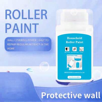 100g/180g/500g Pintura de látex blanca, líquido para reparación de paredes, incluye rodillo, pincel, práctico y conveniente, secado rápieguro, inodoro, adecuado para paredes de pintura de látex interiores y exteriores y habitaciones de niños, disponible en varios tamaños