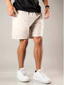 Kit 3 Shorts em Linho Masculino Premium Mauricinho  Social Casual Moda Praia verão Brim Super Fresquinho Preto e Bege