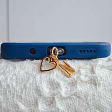 A Minimalist Golden Charm Phone Dust Plug Featuring The 26 Letters Of The Alphabet And A Heart Shape - A-Z Letter Pendant Stylish Heart-Shaped Charging Port Dust Cover, Compatible With Iphone/Type-C Interface, Perfect For Birthday And Holiday Gifts. - Multicolor - View 11