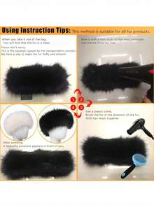 1pc Women Solid White Fuzzy Headband, Earwarmer Hair Band ,Empty Top Winter Fluffy Hat - Multicolor - View 11