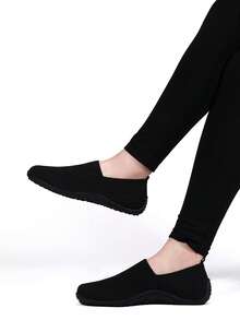 Women's Casual Barefoot Shoes Lightweight Yoga Fitness Tennis Shoes Minimalist Sneakers Flat Bottomed Walking Shoes All_Black