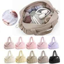 Large Capacity Gym Bag , Duffle Bag For Travel With Wet Pocket, Lightweight Carry On Weekender Duffel,  Multi-Compartments Shoulder Bag,  Water Resistant Handbag - 綠色 - 查看 4