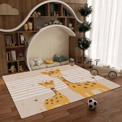 1件卡通图案地毯，航空航天主题地毯，家居装饰地毯，卧室装饰，小地毯，儿童房装饰，家居装饰，客厅地毯，小客厅地毯，卧室地毯，儿童地毯，客厅家居装饰，户外地毯，可水洗地毯