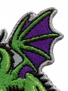 1pc Green Dragon Embroidered Iron On Patch - Multicolor - View 5