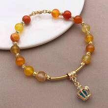 10 件 304 不锈钢管珠长弯管面珠连接器散珠适用于 DIY 腕链脚链项链首饰制作