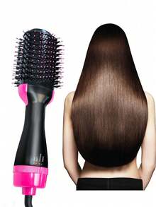 1 Pc Multifunctional Hot Air Comb,4-In-1 Hot Air CombHair Dryer, For Hair Curler & Straightener, Puffy Hairstyling,One-Step Volumizer Hair Dryer And Styler,Less Frizz, More Shine And Less Heat Damage For Salon-Style Blowouts Black/Pink - US A Type Plug(110-127V) - View 9