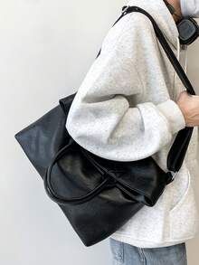 Korean Style Handbag Shoulder Bag Tote Bag, Unisex Design, Large Capacity, Suitable For Commuting