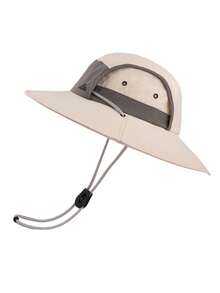 1pc Unisex Bucket Hat | Wide Brim Sun Protection Hat, Contrast Stitching, Suitable For Fishing, Beach And Other Outdoor Activities | Breathable Outdoor Camping Hat, Suitable For Men And Women - Multicolor - View 15