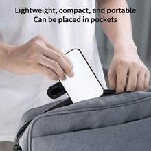 Tragbare Selfie-Füllleuchte für Videokonferenzen, mit Handyclip, Clip-On LED-Licht, geeignet für Videokonferenzen, 3 Beleuchtungsmodi, wiederaufladbar, tragbar, verwendbar für Laptop/Handy/Tablet/Zoom-Anruf/Make-up - Schwarz - Übersicht 5