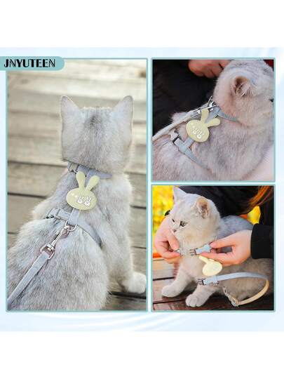 Cat Harness And Leash Set For Walking, Adjustable Escape Proof Cat Harness With Cat Leash, Soft Pet Harness And Leash Kitten Vest Harness For Most Cat