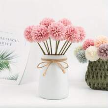 7 Stücke künstliche Chrysanthemen Blumenkugeln, Blumenstrauß Geschenk für wichtige Personen, Innenraum Heimdekoration, Außenbereich Dekoration, herrliche Moral für Zuhause, Büro, Kaffeehäuser, Partys und Hochzeiten