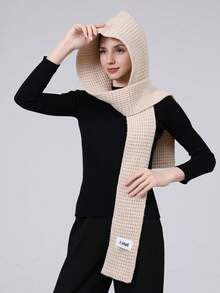 1pc Unisex Halloween Personalized Knitted Balaclava Neck Warmer Ski Mask, Funny Little Devil Design Covering All But Eyes, Winter - A - View 7