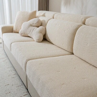 1件装弹力加厚保暖沙发套，防滑全包覆式沙发座套，四季皆宜，加厚面料，可机洗，防尘，宠物友好，适用于卧室、办公室、客厅等场所，可调节尺寸，适用于转角沙发和1/2/3/4人沙发