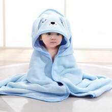 Toalla con capucha personalizada para bebé - Albornoz con capucha suave con forma de animal, adecuado para recién nacidos y niños pequeños | Regalo de bautizo, esencial para la guardería, todas las estaciones, orejas de animal 3D, regalo de baby shower, regalo perfecto - Multicolor - Ver 10
