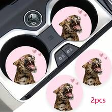 2 pezzi Sottobicchieri portabicchieri per auto, antishock, universali, di moda, accessori per interni auto, regalo per feste