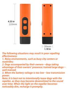 Ultrasonic Dog Repeller Rechargeable Dogs Anti Barking Device Portable Indoor/Outdoor Mini Dog Bark Deterrent Refuse To Shout And Slap For Pet Supplies Dog Barking Control Devices