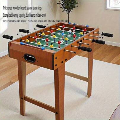 27in Mini Wooden Foosball Table, 2-Player Tabletop Soccer Game, Family Entertainment, Parent-Child Interaction, Friends Gathering, Essential Entertainment Set, Christmas, New Year, Gift