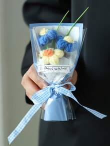 1支迷你人造花，附赠礼品袋，是情人节、母亲节花束和小礼物的理想之选 - 彩色 - 查看 13