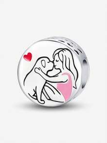 1颗时尚心形吊坠珠，适合女士手链、手镯DIY饰品制作及日常配饰装饰，适合女孩佩戴 - 串珠 - 查看 17