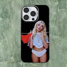 Funda de Teléfono Hot Singer S-Sabrina Carpenters para 17,16,15,14,13,12,11,Pro,MAX Cubierta Negra Mate a Prueba de Golpes - z3 - Ver 5