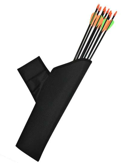 1 st utomhusväska för jakt och bågskytte, svart pilväska med bälte, bekväm att bära och förvara pilar, hög kvalitet, hållbar, rymlig för bågskytteträning