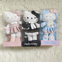 1 件 Sanrio Hello Kitty 可爱长腿猫毛绒吊坠娃娃玩偶钥匙扣包包饰品，节日礼物