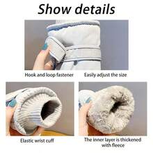 Cycling Ski Gloves/Women's Winter Gloves/Winter Cycling Gloves/Fleece And Thickened Warm Gloves - Multicolor - View 4