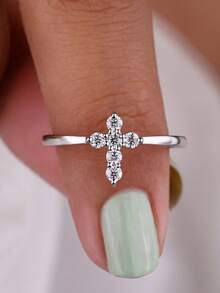 1 PC Classical 925 Sterling Silver Cubic Zirconia Rings Wedding Jewelry For Women Fine Jewelry - 1# - View 9