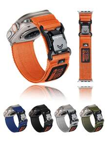 chinbersky 1 条装耐用尼龙 Apple Ultra 2 表带 49 毫米，兼容 Apple 46 毫米、45 毫米、44 毫米、42 毫米，适用于 Ultra/Ultra 2 和系列 10/9/8/7/6/5/4/3/SE，编织设计运动环带